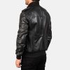 Agent Shadow Brown Sheepskin Leather Bomber Jacket