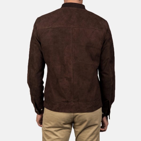 Blain Mocha Suede Bomber Jacket-6