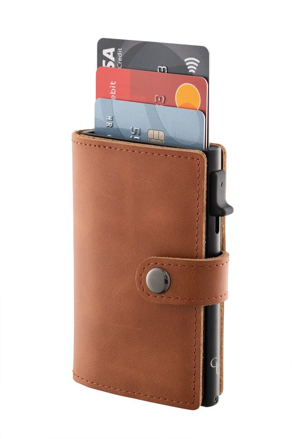 Brown Leather Card Holder Wallet-1