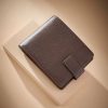 Brown Signature Leather Extra Capacity Wallet
