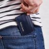 Mens Leather navy blue Credit Card Holder
