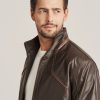 Men's Dark Brown Leather Jacket