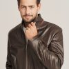 Men's Dark Brown Leather Jacket