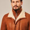 Men's Winter Brown Shearling Coat