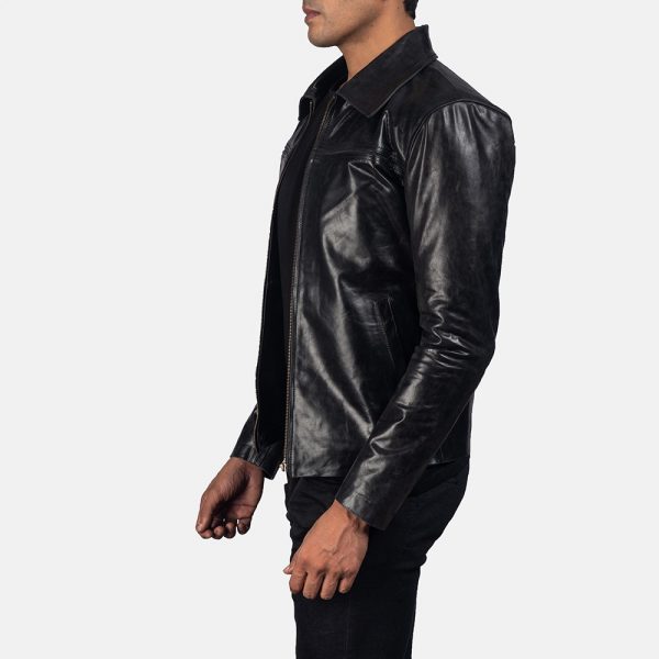 Mystical Black Leather Jacket-2
