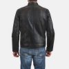 Rustic Black Leather Biker Jacket