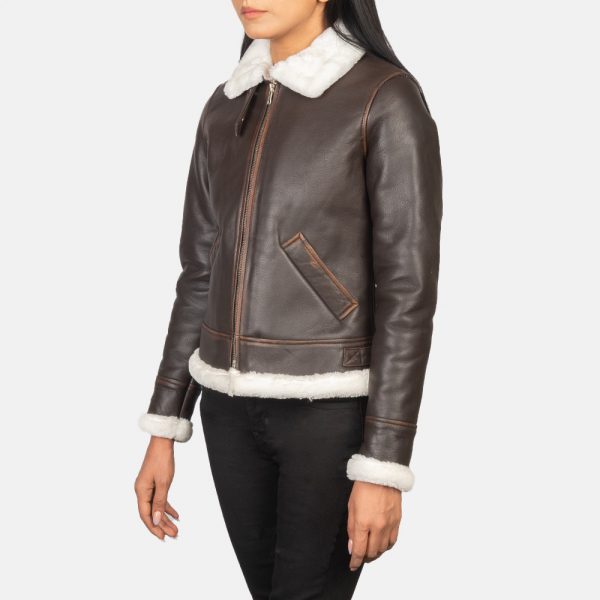 Sherilyn B-3 Brown Leather Bomber Jacket-1