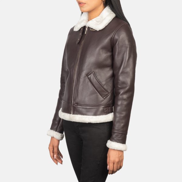 Sherilyn B-3 Maroon Leather Bomber Jacket-1