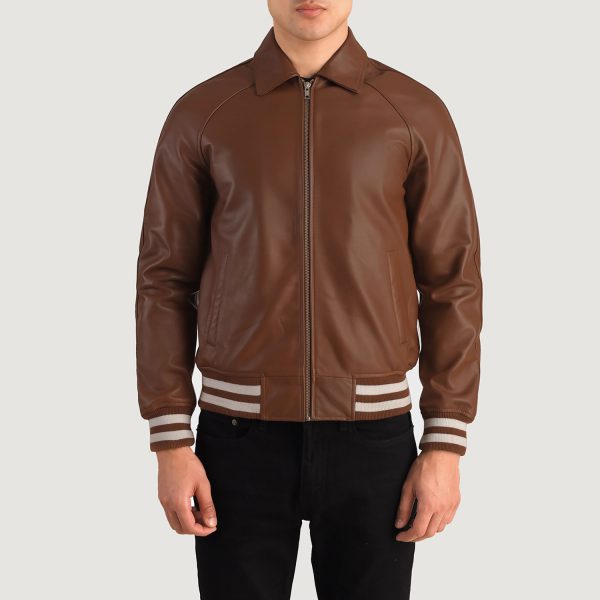 Walton Brown Leather Varsity Jacket (4)