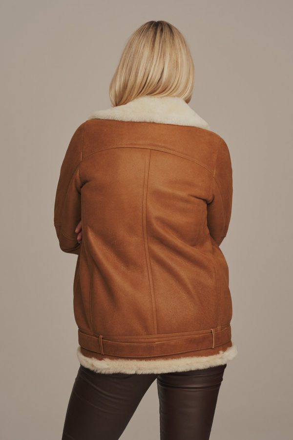 Women’s sheepskin aviator jacket-3