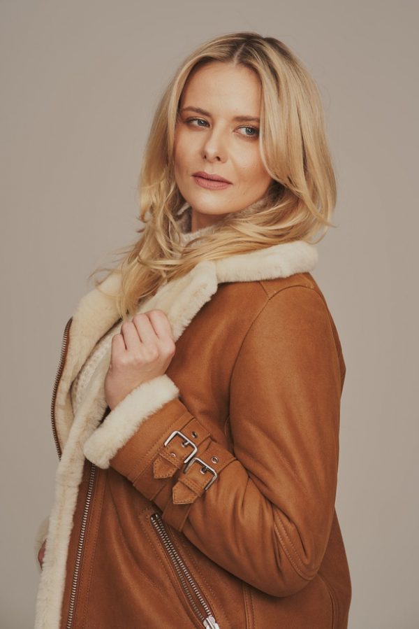 Women’s sheepskin aviator jacket-5