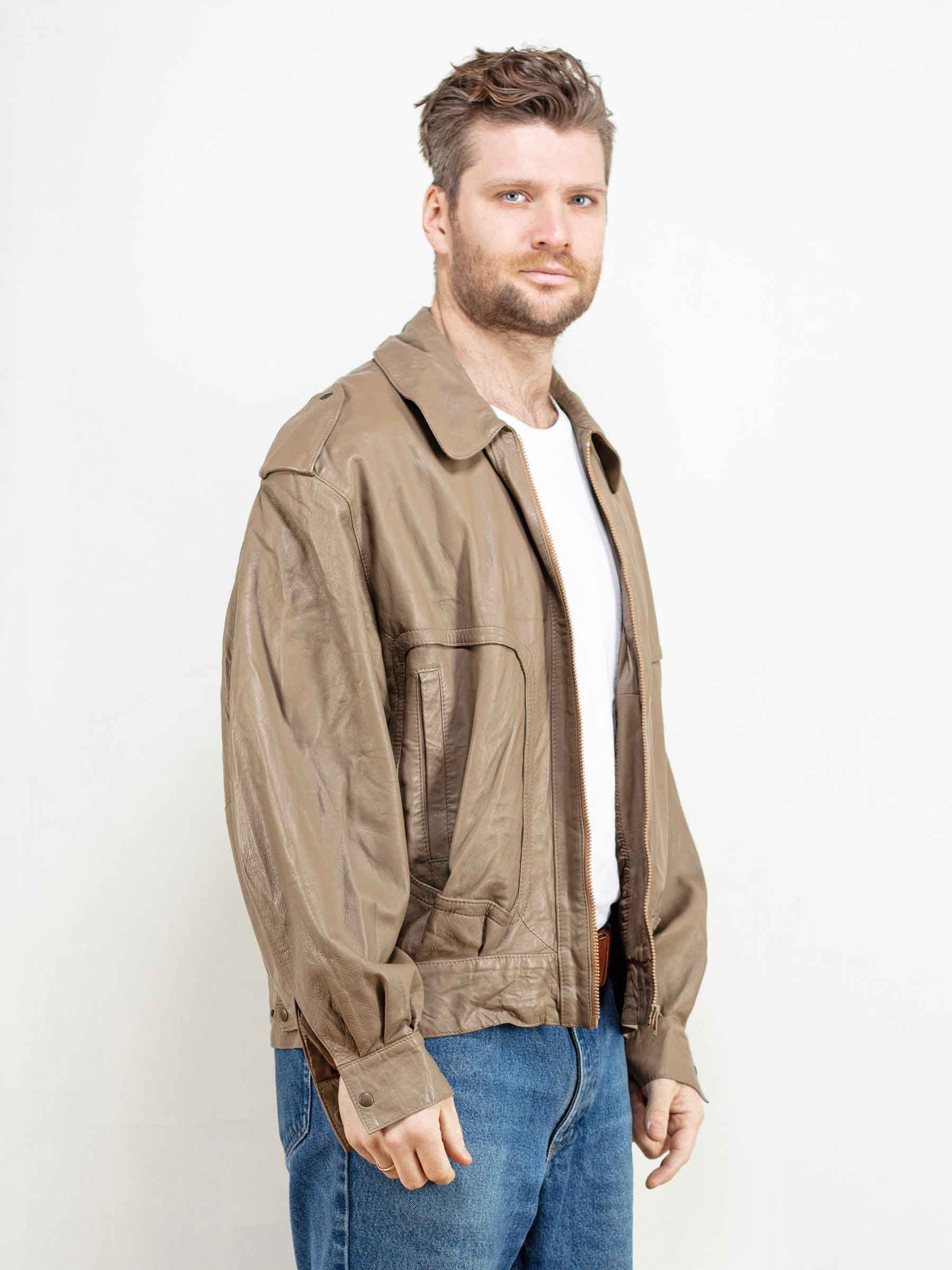 WideCrafts Vintage 90's Leather Jacket